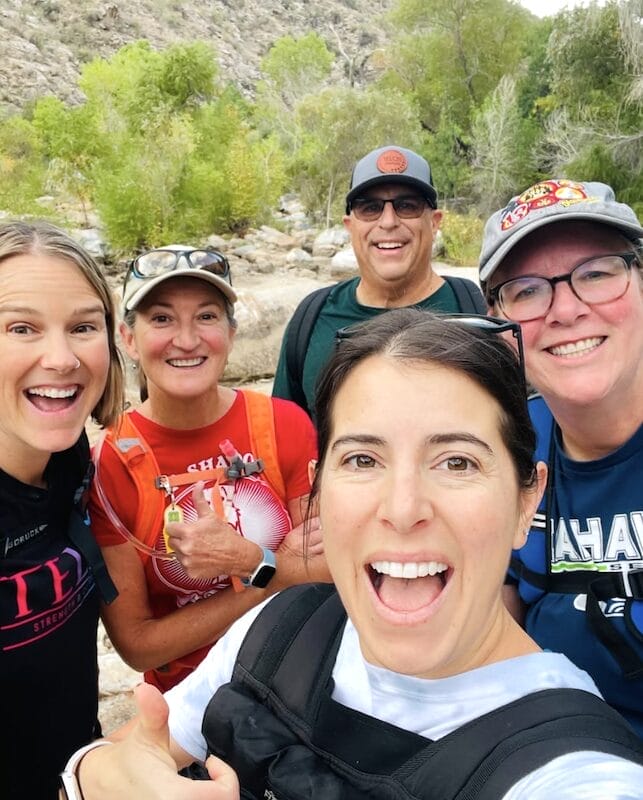 Ruck club hiking together in Tucson trail